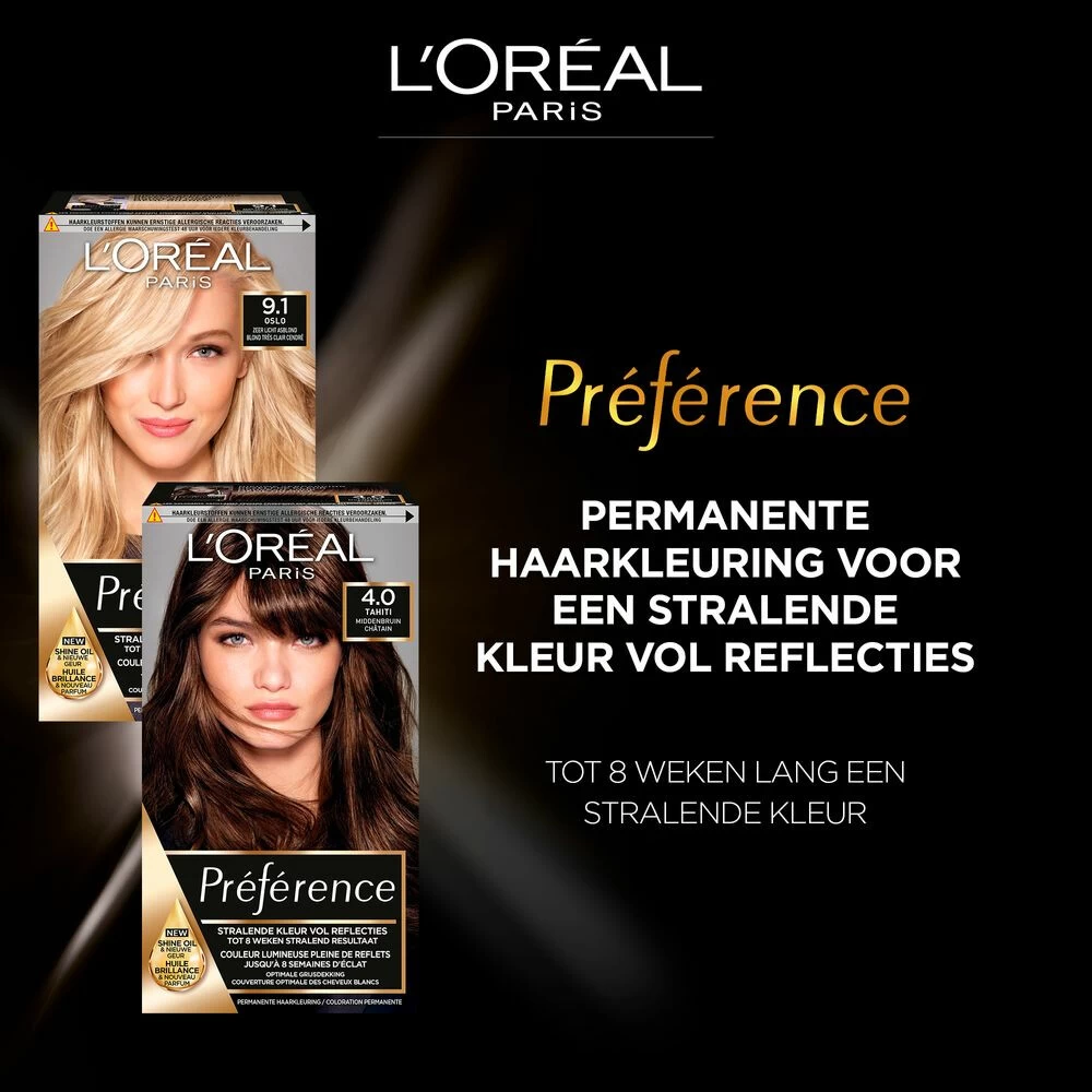 L'Oreal Lu0027Oréal Preference Haarkleuring 01 Napoli - Zwart 5 L'Oreal Lu0027Oréal Preference Haarkleuring 01 Napoli - Zwart - Afbeelding 3