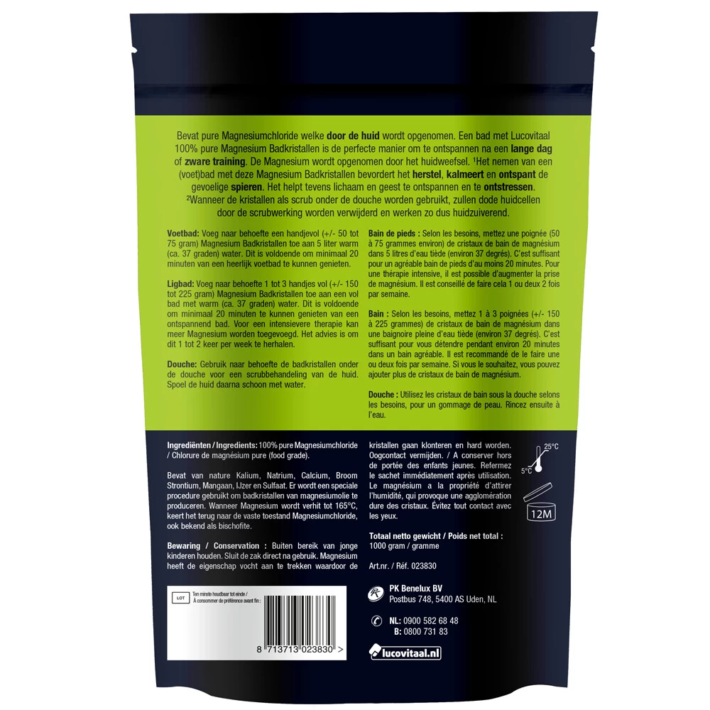 3x Lucovitaal Magnesium Badkristallen 4 3x Lucovitaal Magnesium Badkristallen - Afbeelding 2