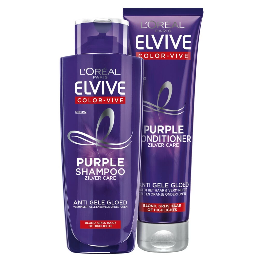 L'Oreal Lu0027Oréal Elvive Color Vive Shampoo, Conditioner, Purple Shampoo & Purple Conditioner Pakket 5 L'Oreal Lu0027Oréal Elvive Color Vive Shampoo, Conditioner, Purple Shampoo & Purple Conditioner Pakket - Afbeelding 3