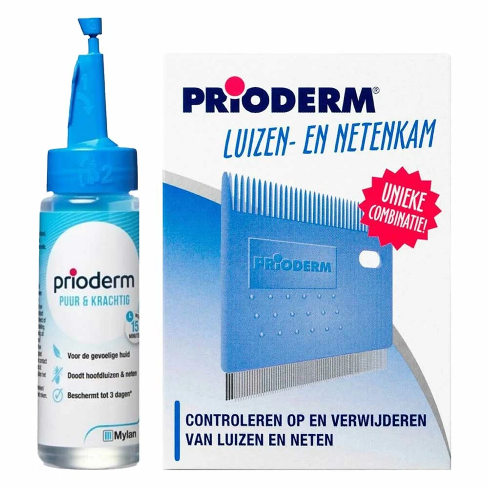 Prioderm Puur & Krachtig + Luizen- En Netenkam Pakket 3 Prioderm Puur & Krachtig + Luizen- En Netenkam Pakket