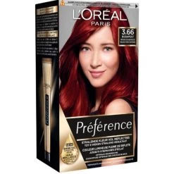 L'Oreal Lu0027Oréal Preference Haarkleuring 3.66 Intens Donkerrood -Gezondheid Verkoop 1055281 2