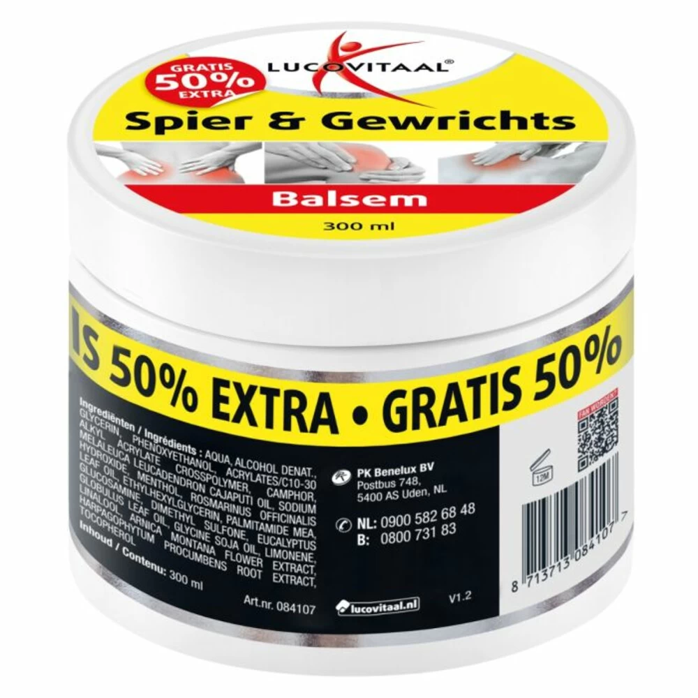 3x Lucovitaal Spier & Gewrichtsbalsem 50% Extra 4 3x Lucovitaal Spier & Gewrichtsbalsem 50% Extra - Afbeelding 2