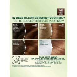 Garnier Nutrisse Creme Haarverf 53 - Licht Goudbruin -Gezondheid Verkoop 132105 3