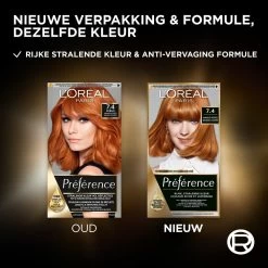 L'Oreal Lu0027Oréal Preference Haarkleuring 7.4 Intens Koperrood 7 L'Oreal Lu0027Oréal Preference Haarkleuring 7.4 Intens Koperrood -Gezondheid Verkoop 974941 2