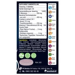 3x Lucovitaal D-Mannose Cranberry Blaasfunctie -Gezondheid Verkoop 996841 3